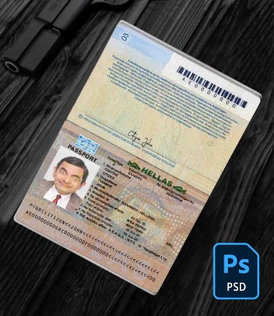 Greece passport version 2 PSD